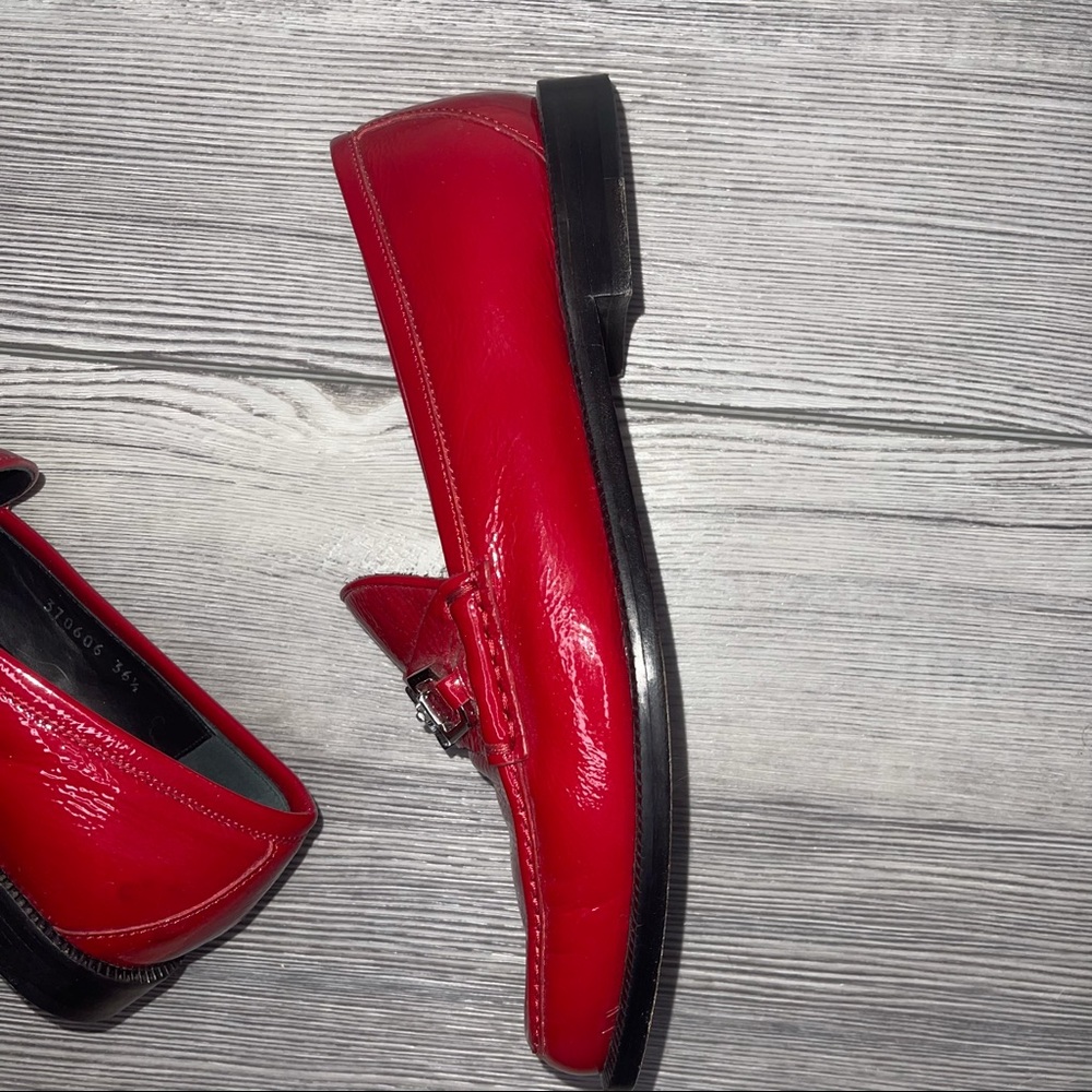 Gucci Red Patent Leather Horsebit Loafers for Women - Picture 7 of 12